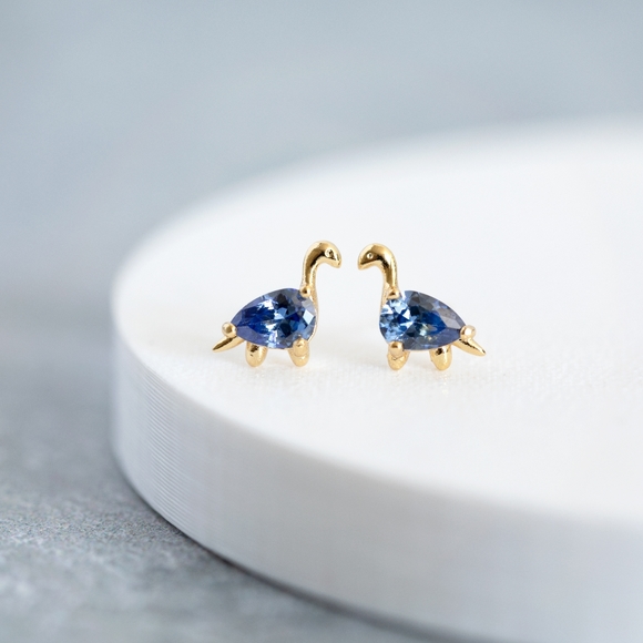 Blue Dinosaur Studs (S925) - Only 1 left! - Picture 4 of 9